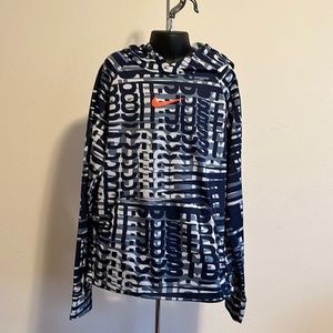 Nike Girls Hoodie Black and White “Just Do It” Size L EUC